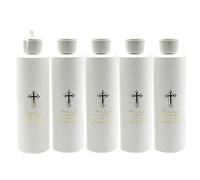 Xuancai 2/5pcs Bottiglia di Acqua Santa Cattolica Benedetta Bottiglia di Acqua Croce Tiene Bottiglie Per La Decorazione Del Partito Religioso Santo