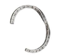 Xuancai Bracciale rigido da uomo con rune scandinave, elegante accessorio in acciaio inox