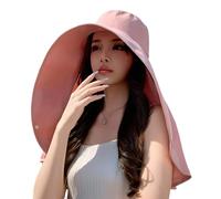 Xuancai Cappello a coda di cavallo traspirante per adolescenti adulti cappello da vacanza a prova di sole con copertura per collo e spalle comodo ciclismo pesca con patta per il collo per pesca