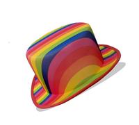 Xuancai Cappello da cerimonia colorato per feste cosplay tutti gli oggetti di scena abbinati maghi artisti teatrali Fedora per evento formale cappello arcobaleno
