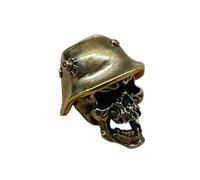 Xuancai Caschi Vintage Cranio Soldato Forma Cordino Perline Vintage Paracord Beads Ottone Charm Making Accessori Paracord Caschi Cranio Soldato Cordino