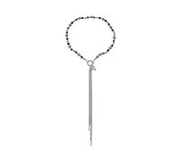 Xuancai Collana Lunga Con Catena A Strati Ciondolo A Forma Di Cuore E Nappe Frange Di Perline. Collana Moderna Ciondolo A Goccia Femminista