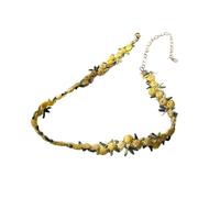 Xuancai Collana regolabile e alla moda sofisticata con fiore ricamato impiombato al collo elegante gioielli in pizzo