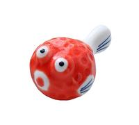 Xuancai Confezione da 6 poggia bacchette in ceramica a forma di pesce palla per forchetta, cucchiaio, pesce palla