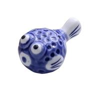 Xuancai Confezione da 6 poggia bacchette in ceramica a forma di pesce palla per forchetta, cucchiaio, pesce palla