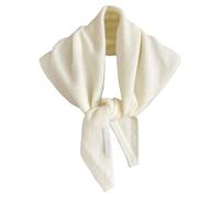 Xuancai Decorativo Scialle Triangolare Sciarpa Lavorata A Maglia Traspirante Maglieria Fichu Scialle Per Esterno Interno Caldo Donne Copricapo Moda, bianco, Taglia unica