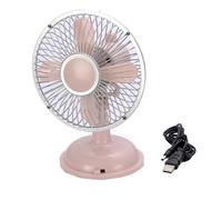Xuancai Piccolo ventilatore oscillante da scrivania retrò a 2 velocità USB/AA batteria Power Desk Fan da tavolo da 14,5 cm per tavolo da lavoro ufficio dormitorio