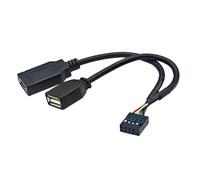 Xuancai Portatile 9PIN a USB+Tipo E connettori con il tipo anteriore porta di C per il trasferimento dati senza soluzione di continuità USB2.0 nel rivestimento del PVC