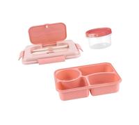 Xuancai Scatola Bentos divisa in microonde con coperchio a prova di perdite, set di utensili per zuppa, set di utensili in plastica per uso quotidiano, adatto al microonde, per conservare alimenti con