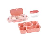 Xuancai Scatola Bentos divisa in microonde con coperchio a prova di perdite, set di utensili per zuppa, set di utensili in plastica per uso quotidiano, adatto al microonde, per conservare alimenti con