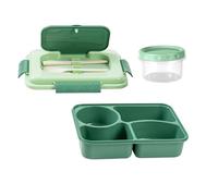 Xuancai Scatola Bentos divisa in microonde con coperchio a prova di perdite, set di utensili per zuppa, set di utensili in plastica per uso quotidiano, adatto al microonde, per conservare alimenti con