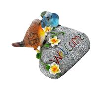 Xuancai Scultura artistica per uccelli Base Statua da giardino resistente alla rottura Figurine decorative da giardino per aiuole resistenti alle intemperie Scultura per uccelli all'aperto