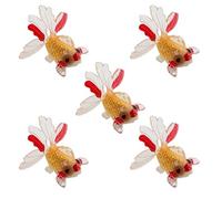 Xuancai Set di 5 ciondoli a forma di pesce in resina per la creazione di gioielli, accessori per la creazione di gioielli in resina per il fascino, Misura unica, come descritto, come descritto