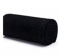 XuanMax Scamosciato Coprivolante da Cucire Universale 38cm in Nubuck Traspirante Copri Volante Auto DIY Cuciture fai da te a mano Antiscivolo Copertura di Volante - Linea Nero