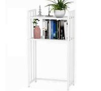 Xuanning Store Libreria da Scrivania, Ripiani da Scrivania, Semplice Scaffale a Due Livelli, Struttura a Forma di H, Telaio in Acciaio Spesso, Piedino Regolabile, 36x26x90 Cm(36x26x90cm - white)