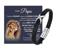 XUANPAI Bracciale da uomo con papà e ragazzo, regalo per figlio, papà, uomo, infinito, in pelle, per ragazzi, fratello, regalo di compleanno per lui, figli, idea di San Valentino, fidanzato festa dei