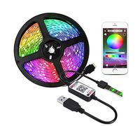 XUANTA Striscia LED RGB 5V alimentata tramite USB, Controllo APP Bluetooth & Sincronizzazione Musicale- 3 Metri, Impermeabile