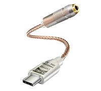 Xuanxi Adattatore audio da USB C a 3,5 mm tipo C a dongle per cuffie 32 bit 384 kHz cavo con chip CX31993 MAX97220 tipo C a adattatore per cuffie da 3,5 mm