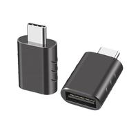 Xuanxi Adattatori USB C 10Gbps Sincronizzazione dati ad alta velocità Costruzione in metallo per dispositivi cellulari portatili 2 pezzi Convertitore OTG in alluminio tipo C