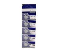 Xuanxi Batterie a bottone CR1620 da 3 V per dispositivi elettronici a bassa potenza (confezione da 5 pz/10 pezzi)