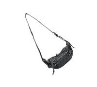 Xuanxi Contemporaneo Lavato Jeans Crossbody Borsa Tessuto Resistente all'abrasione Capacità spaziosa Per Città Stile di vita Bisogni Lavare Retro Borsa a tracolla per le donne, Nero , One Size