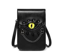 Xuanxi Marsupio vintage medievale in pelle PU con rivetti e rivetti per rievocazioni storiche, Nero