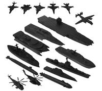 Xuanxi Set di modelli di aeromobili marini da 17 pezzi, design realistico, statuetta di nave da guerra per educazione STEM Craft Model Display Set di costruzione di navi