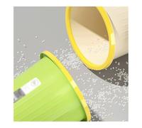 Xuanyingfafafa Cestino della spazzatura, Cestino for la spazzatura in materiale plastico di forma rotonda senza coperchio con anello pressione for carta straccia(White)