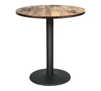 XUANYU φ70 cm tavolo da cucina rotondo, altezza 72 cm, tavolo da pranzo per 4 persone, tavoli da bistrot/sala da pranzo/soggiorno (marrone-nero φ70 x 72 cm, numeri romani)