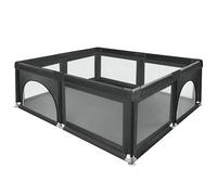 XUANYU Parco giochi con barriere, 50 palline e 8 ventose, centro attività per bambini, parchi giochi per interni ed esterni (nero 120 x 120 x 66 cm)