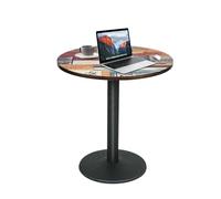 XUANYU Tavolo da pranzo per 4 persone, φ60 cm, tavolo da cucina, tavoli da bistrot/sala da pranzo/soggiorno (marrone-nero φ60 x 72 cm, pavimento in legno, rotondo)