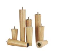 XUbixpapv Gambe for mobili in legno di gomma | 4 pezzi, M8 da 8 a 30 centimetri, for mobili(M8-15cm)