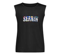 XUBLCX Kuroko No Basket Seirin Mens Black Sleeveless T-Shirt Graphic Tee Printed Unisex Vest Tank Tops Shirt M