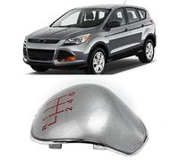 XUBOR 1pc Coperchio inserto pomello cambio 1793439, for Ford, Fiesta, Focus ST Sostituzione 6 velocità Custodia argento Blu Rosso Carattere Pomello del cambio automatico(Red font)