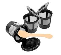 XUBOR 3 pezzi di filtro for caffè in acciaio inossidabile riutilizzabile, for macchina for caffè Keurig 1.0 e 2.0 K200 250 Brewer con un cucchiaio Filtro per spremiagrumi