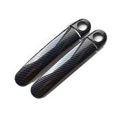 XUBOR Copertura maniglia portiera auto in fibra di carbonio cromata per VW, Golf, 5 MK5, 2004-2009, Nero, 4 Count