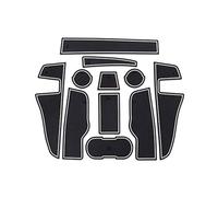 XUBOR For tappetini in gomma Q2, tappetini in gomma antiscivolo, for portabicchieri, console centrale, bracciolo, fessura porta, accessori for auto, 11 pezzi Tappetino antiscivolo per cruscotto auto