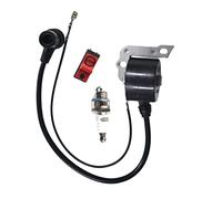 XUBOR Kit bobina di accensione ricambio, for Husqvarna, 261 262 266 268 272 Parti motoseghe Bobina Interruttore Candela Candela per tosaerba(1)
