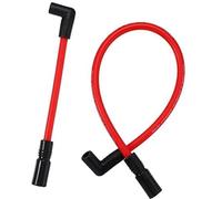 XUBOR Kit Cavi Candele DYNA-409RD in Silicone Rosso da 2 Pezzi da 10,4 mm e 10 mm Cavo di accensione