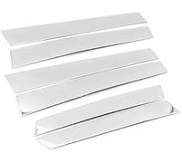 XUBOR Protezione for bordi portiera auto, for CR-V 2007 2008 2009 2010 2011 6 pezzi Copri montanti finestrini laterali portiera argentati Modanatura per finestre con guarnizione
