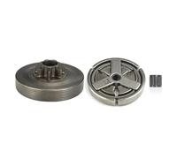 XUBOR Tamburo frizione + coperchio frizione + cuscinetto ad ago 4500 5200 5800 45cc 52cc 58cc parti di ricambio for motosega Frizione per tosaerba(3pcs Set)