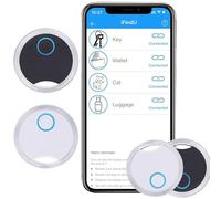 XUBX 2 Pezzi Localizzatore Trova Oggetti Smarriti e Chiavi, Bluetooth Tracker e Localizzatore di oggetti per chiavi, portafogli, bagagli, animali domestici e altro