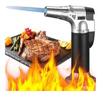 XUBX Bruciatori da Cucina Torcia Cucina, Professionale Accenditore a Torcia Bruciatore Cucina a Fiamma Regolabile Butano da Cucina Torcia a Gas, Con Serratura di Sicurezza (gas butano non incluso)