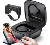 XUBX Gira Pagina Senza Fili Per La Lettura Di EBook, Telecomando Bluetooth, Pulsante Di Scorrimento Senza Fili Del Gira Pagina Di Con Custodia Di Ricarica, Compatibile Con IOS/Android