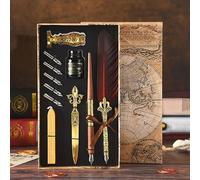 XUBX Kit Calligrafia, Set di penne per calligrafia, Set di penne stilografiche e inchiostro, penna stilografica, confezione regalo di scrittura regalo di calligrafia fatta a mano (rosso)
