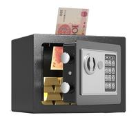 XUBX Mini password elettronica, 20 x 17 x 17 cm, piccola cassetta di sicurezza per la casa, cassetta di sicurezza per denaro, con tastiera digitale elettronica, armadietto di sicurezza con chiavi, per
