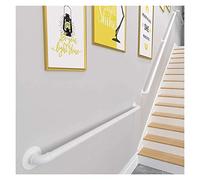 XUCAJING Corrimano per Scale Bianco | Kit Corrimano per Scale | Corrimano per Scale da 1, 2, 3, 4, 5, 6 Metri,Hiera per Scale | Corrimano per Scale Interne, Gradini Esterni, Montaggio a Parete/100Cm