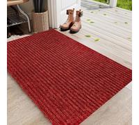 XUCHOU Zerbino Ingresso Casa 40 x 85 cm Resistente Sporco, Antiscivolo Tappeto Impermeabile Varie Misure e Colori per Casa O Ufficio, Rosso