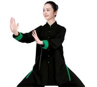 XUCZHAI Abito Tai Chi in Cotone Spesso e Lino di Media Lunghezza Abbigliamento da Esercizio for Uomo Donna(XL)