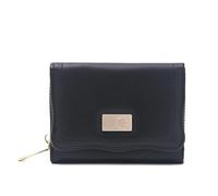 XUCZHAI Borsa a tre pieghe corta con cerniera multi-carta PU morbida, grande capacità, pieghevole for donna, può espandere la strada popolare(Black)